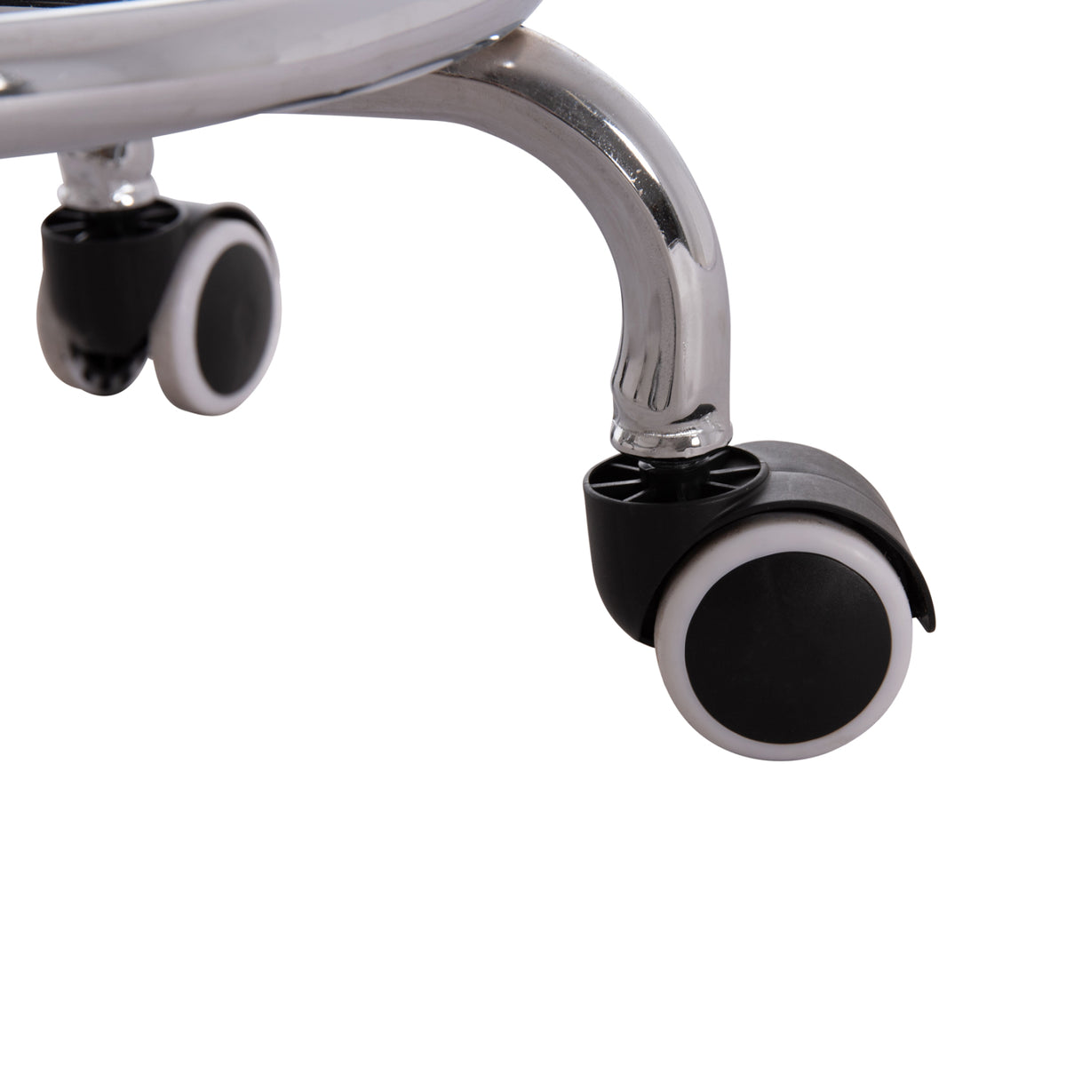 Офисен дизайнерски въртящ се стол IRIS черна PU кожа Φ32x45-60см.