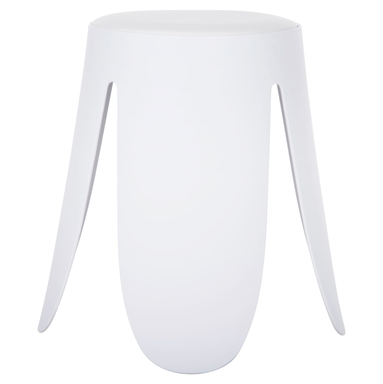 Пейка DENTY полипропилен в бяло-седалка от ПУ в бяло Φ30x45Hcm.