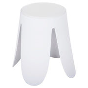 Пейка DENTY полипропилен в бяло-седалка от ПУ в бяло Φ30x45Hcm.