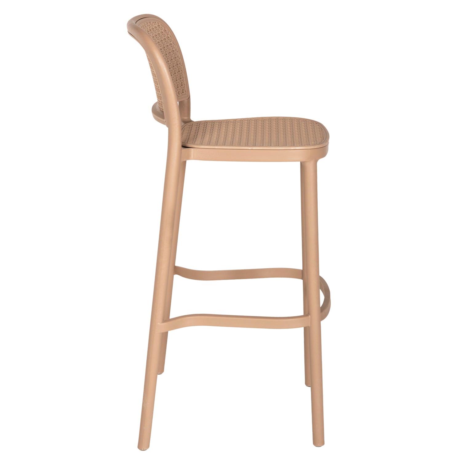БАР СТОЛ ОТ ПОЛИПРОПИЛЕН В ЦВЯТ КАПУЧИНО 51x52x104Всм.