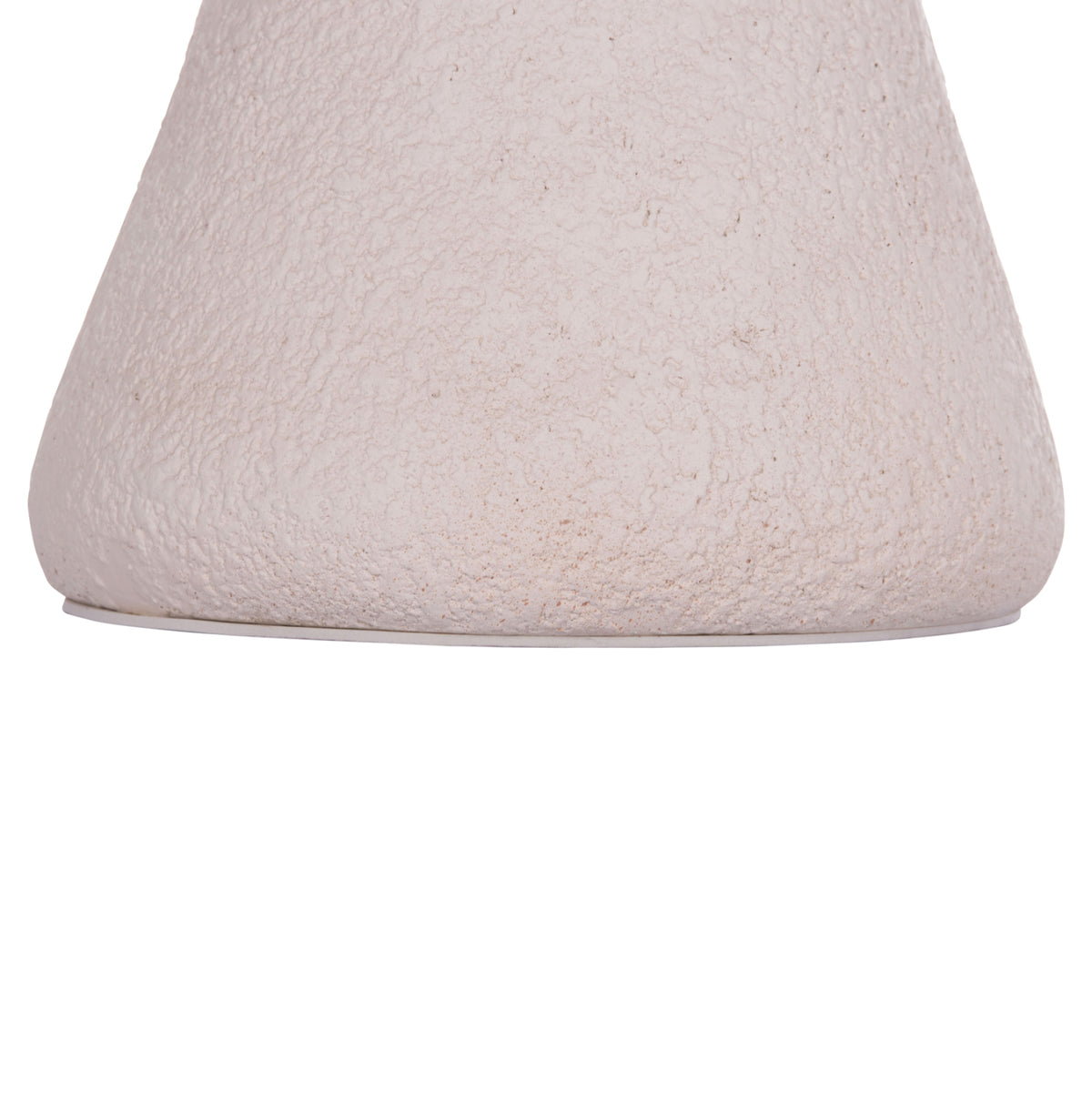 Кръгъл стол INTERON от фиброцимент в бяло--Φ34x39Hcm.