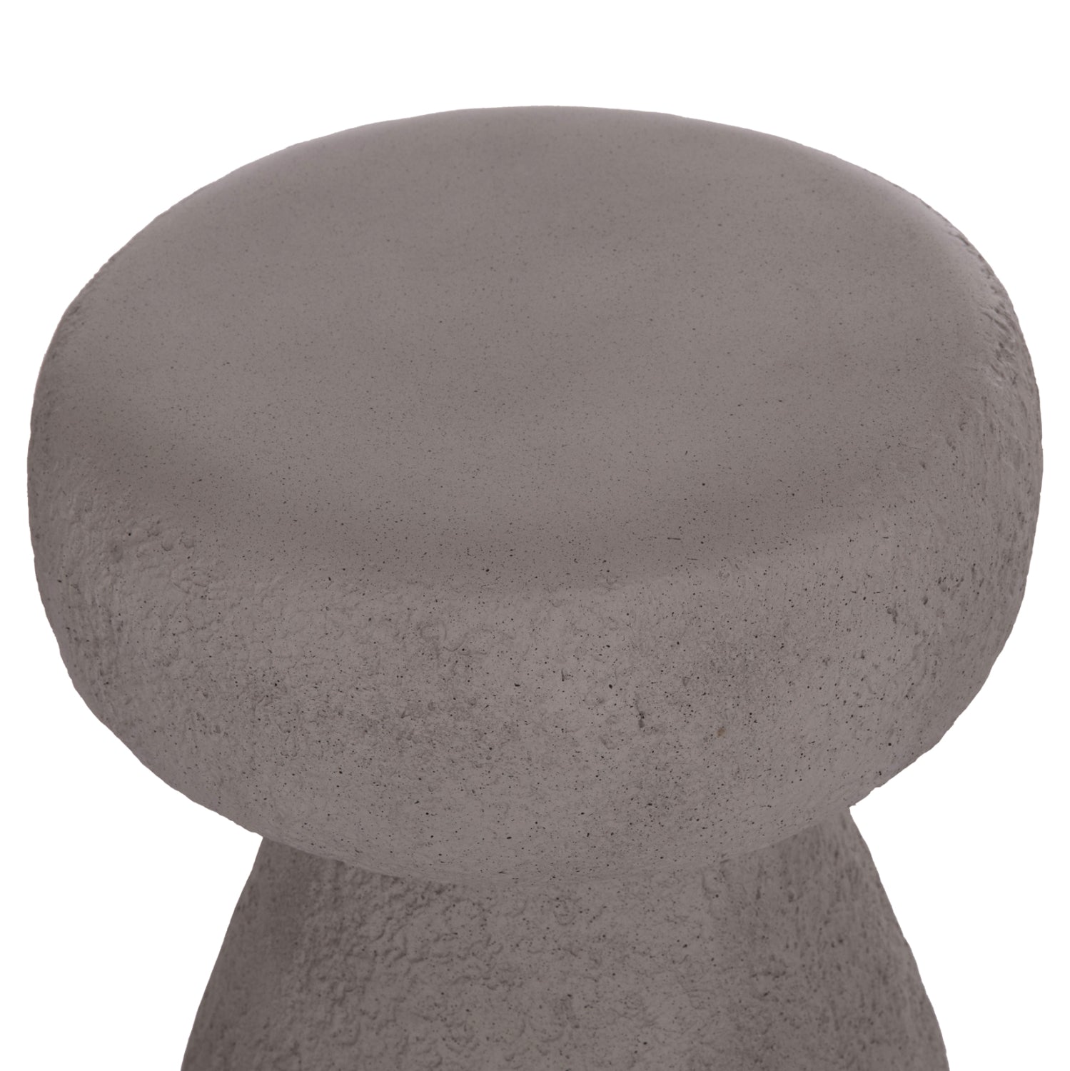 Кръгъл стол INTERON от фиброцимент в сиво--Φ34x39Hcm.
