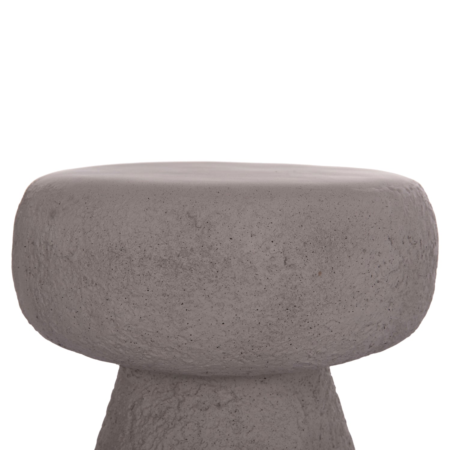 Кръгъл стол INTERON от фиброцимент в сиво--Φ34x39Hcm.