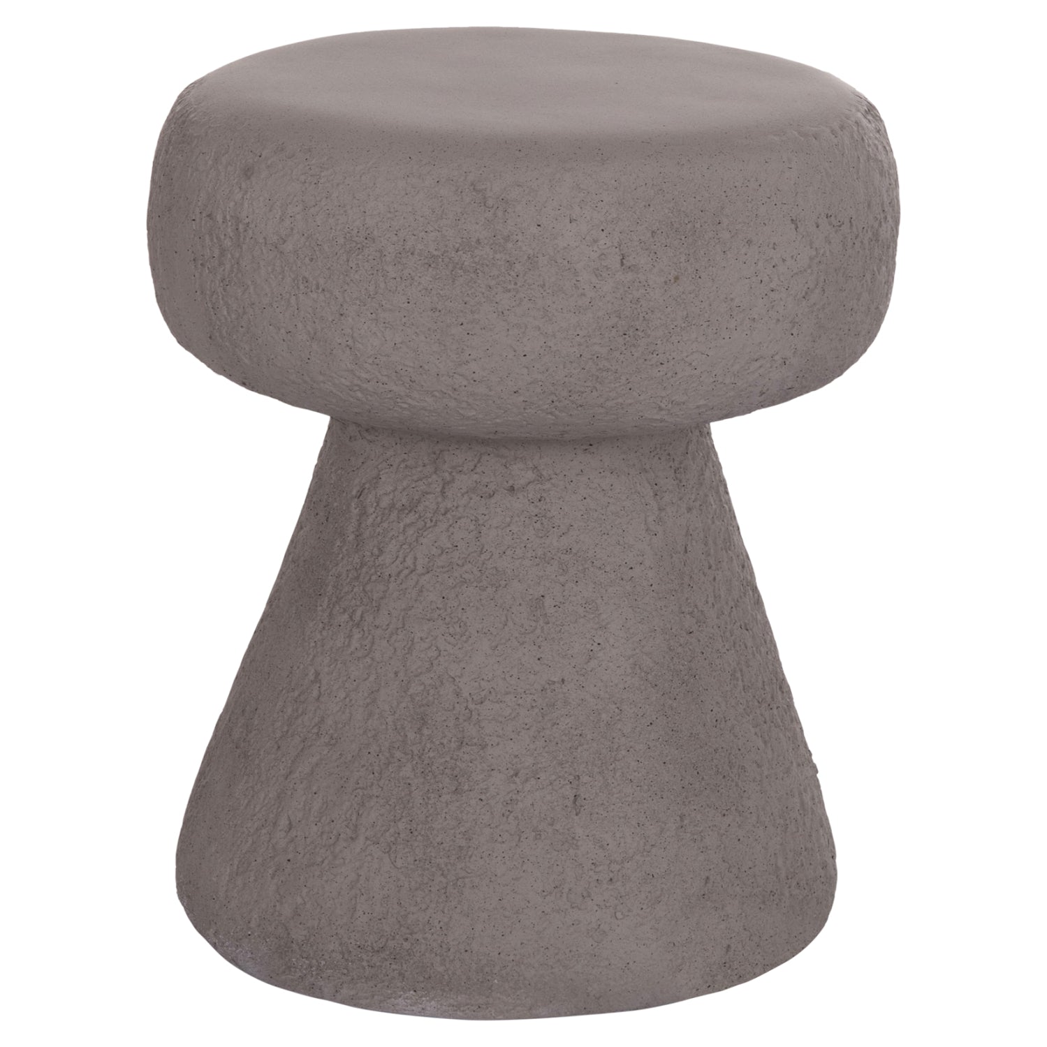 Кръгъл стол INTERON от фиброцимент в сиво--Φ34x39Hcm.