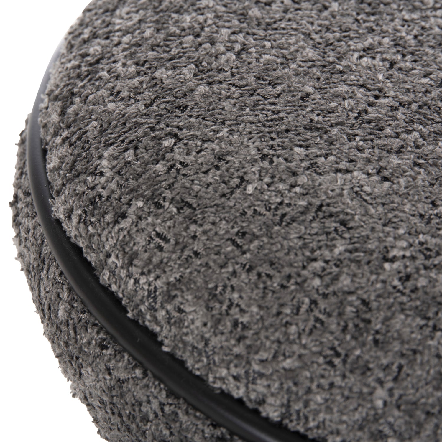 СТОЛЧЕ ROUND LINNER ПЛАТ BOUCLE СИВ-ЧЕРЕН ДЕТАЙЛ D38x44 см.