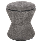 СТОЛЧЕ ROUND LINNER ПЛАТ BOUCLE СИВ-ЧЕРЕН ДЕТАЙЛ D38x44 см.