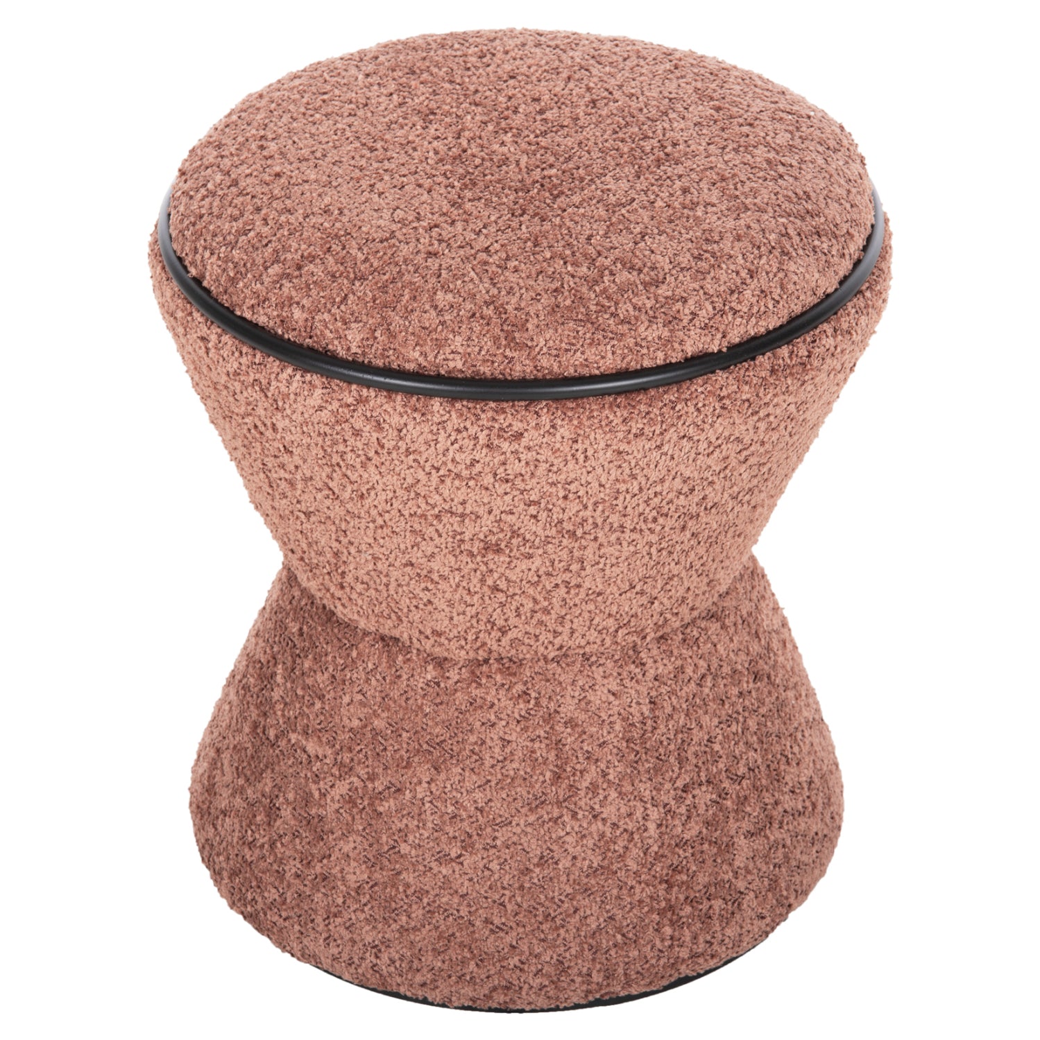 СТОЛЧЕ ROUND LINNER ПЛАТ BOUCLE РОЗОВ-ЧЕРЕН ДЕТАЙЛ D38x44 см.