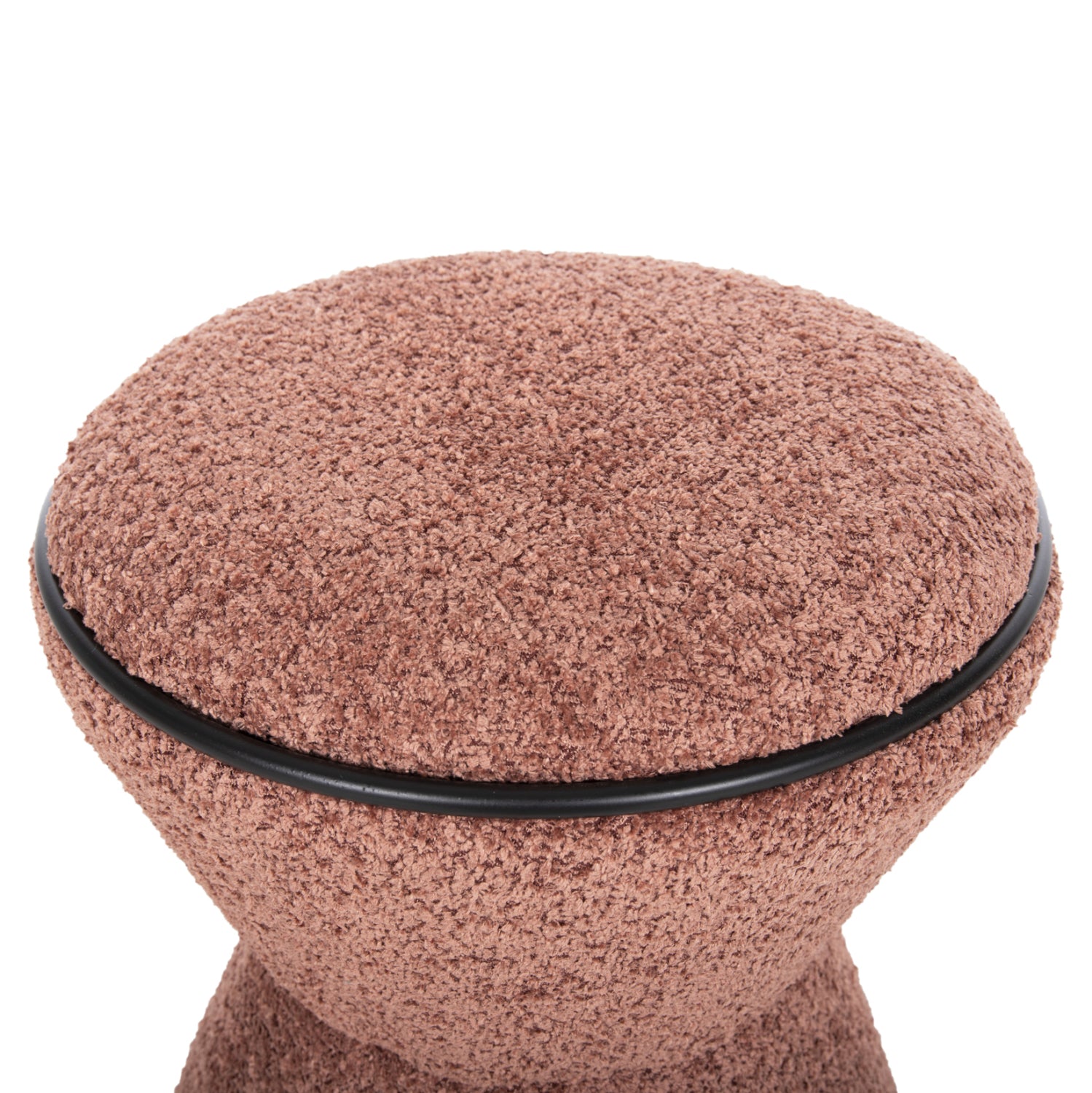 СТОЛЧЕ ROUND LINNER ПЛАТ BOUCLE РОЗОВ-ЧЕРЕН ДЕТАЙЛ D38x44 см.