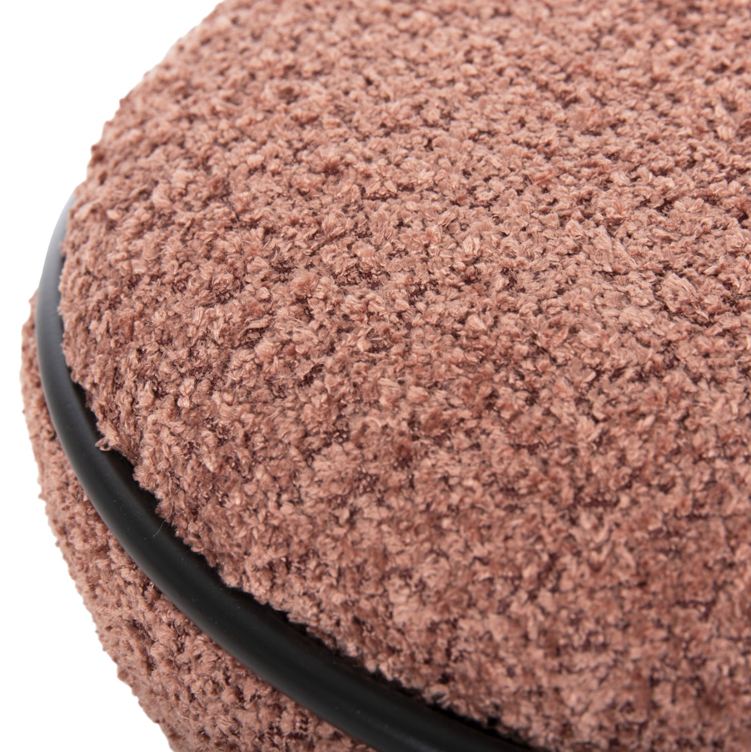 СТОЛЧЕ ROUND LINNER ПЛАТ BOUCLE РОЗОВ-ЧЕРЕН ДЕТАЙЛ D38x44 см.