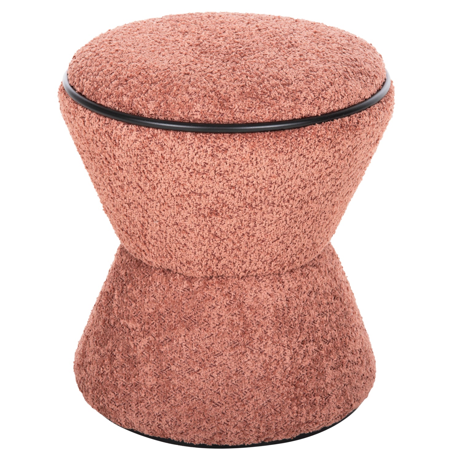СТОЛЧЕ ROUND LINNER ПЛАТ BOUCLE РОЗОВ-ЧЕРЕН ДЕТАЙЛ D38x44 см.