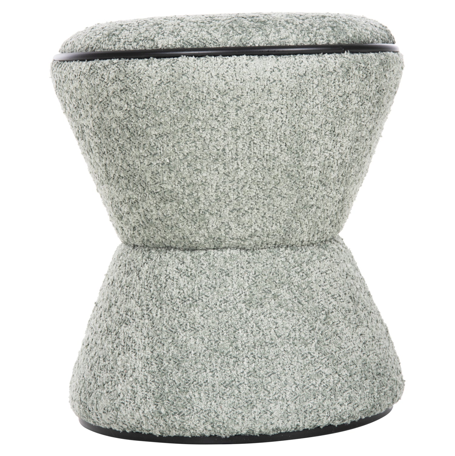 СТОЛЧЕ ROUND LINNER ПЛАТ BOUCLE ПИСТАЧЕНО ЗЕЛЕНО-ЧЕРЕН ДЕТАЙЛ D38x44 см.