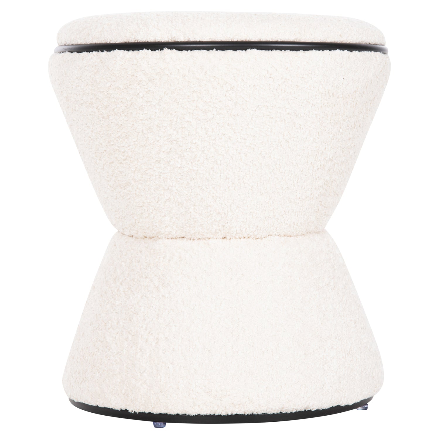 СТОЛЧЕ ROUND LINNER ПЛАТ BOUCLE ЕКРУ-ЧЕРЕН ДЕТАЙЛ D38x44 см.