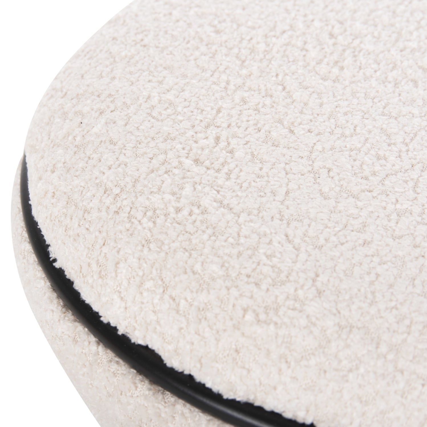 СТОЛЧЕ ROUND LINNER ПЛАТ BOUCLE ЕКРУ-ЧЕРЕН ДЕТАЙЛ D38x44 см.