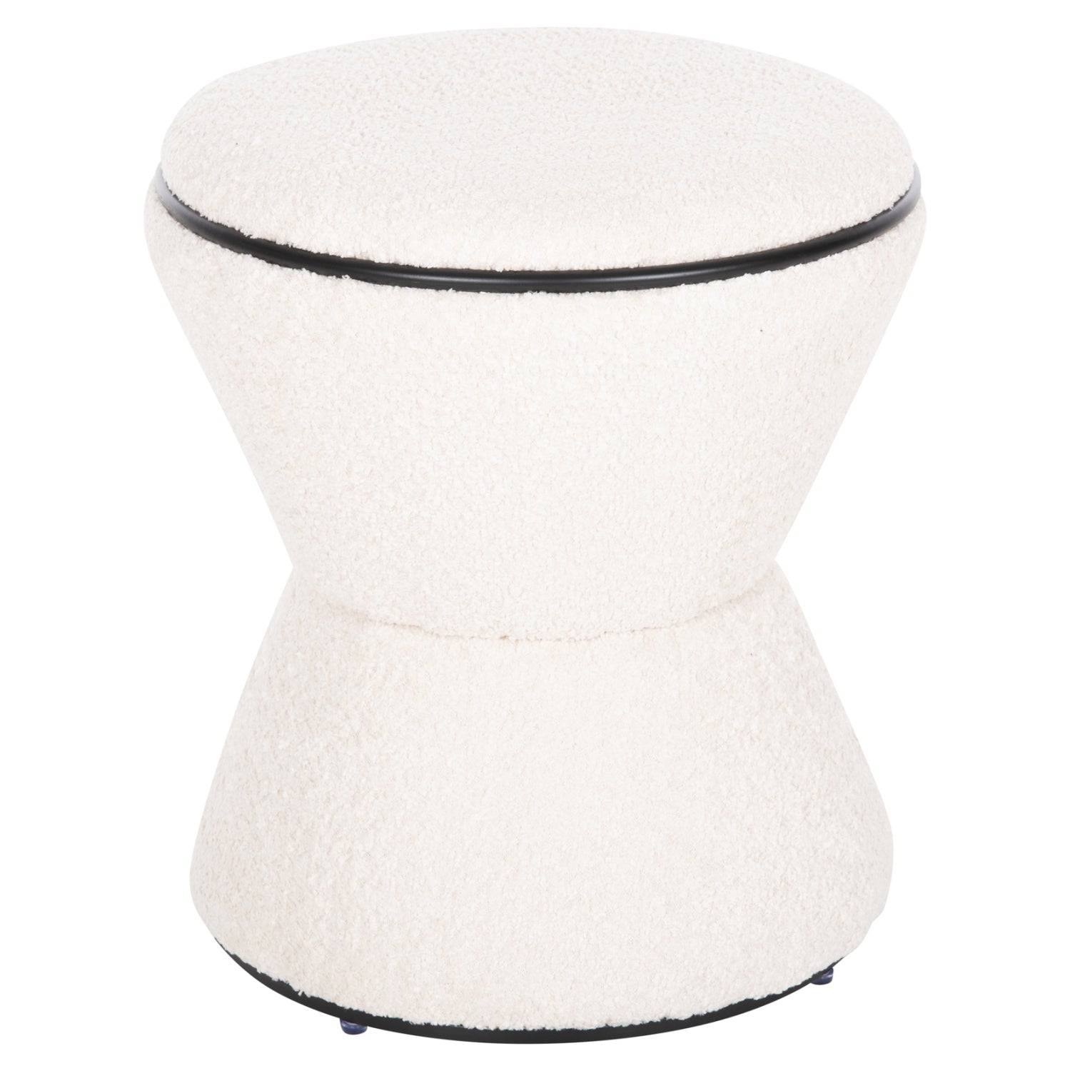СТОЛЧЕ ROUND LINNER ПЛАТ BOUCLE ЕКРУ-ЧЕРЕН ДЕТАЙЛ D38x44 см.