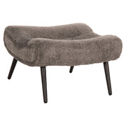 ПОДСТАВКА ЗА КРАКА KEMBA СИВ ПЛАТ BOUCLE-ЧЕРНИ ДЪРВЕНИ КРАКА 68X58X40Hсм.