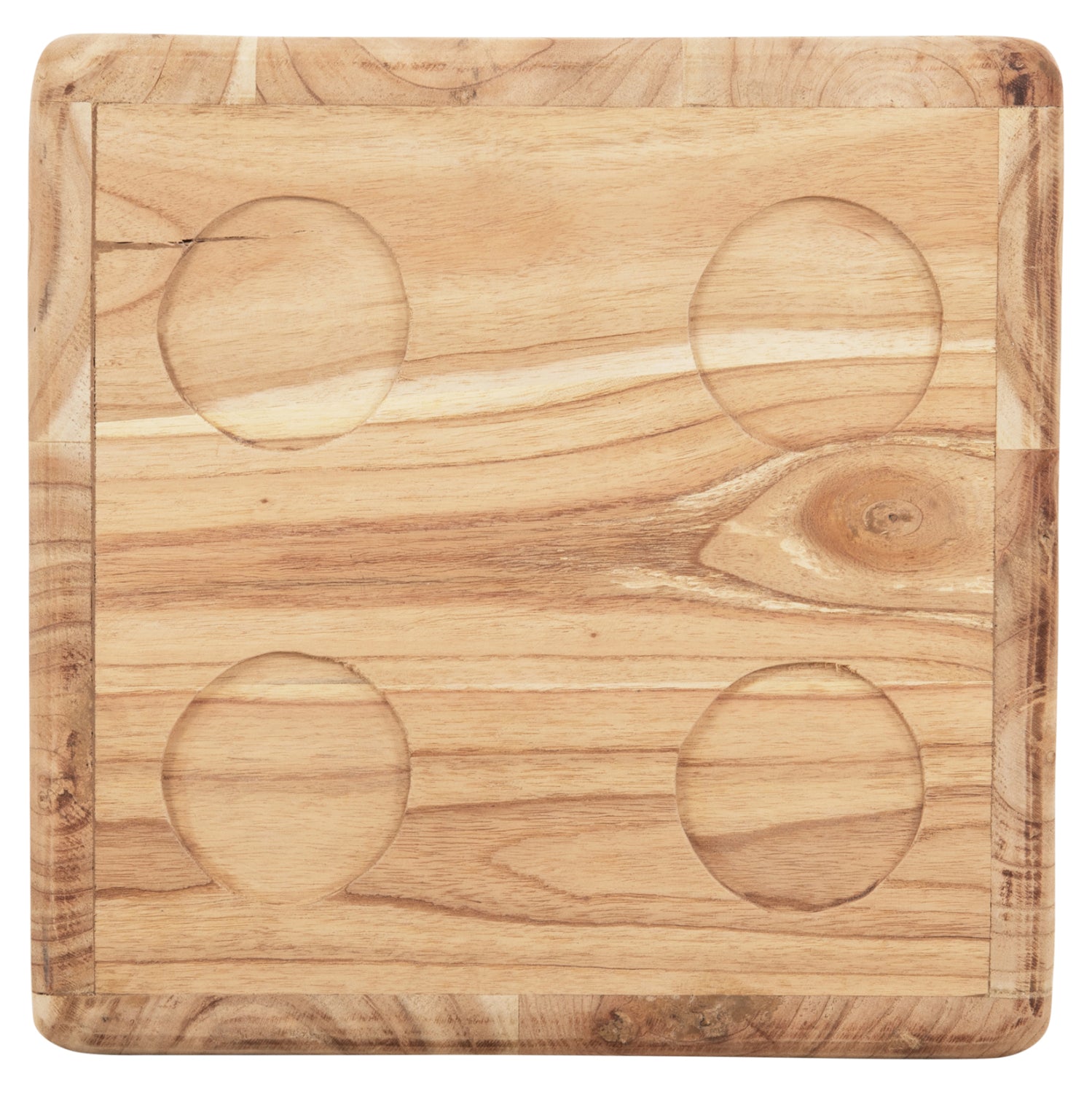 Стол DICE тиково дърво в натурален цвят 40x40x40 cm.