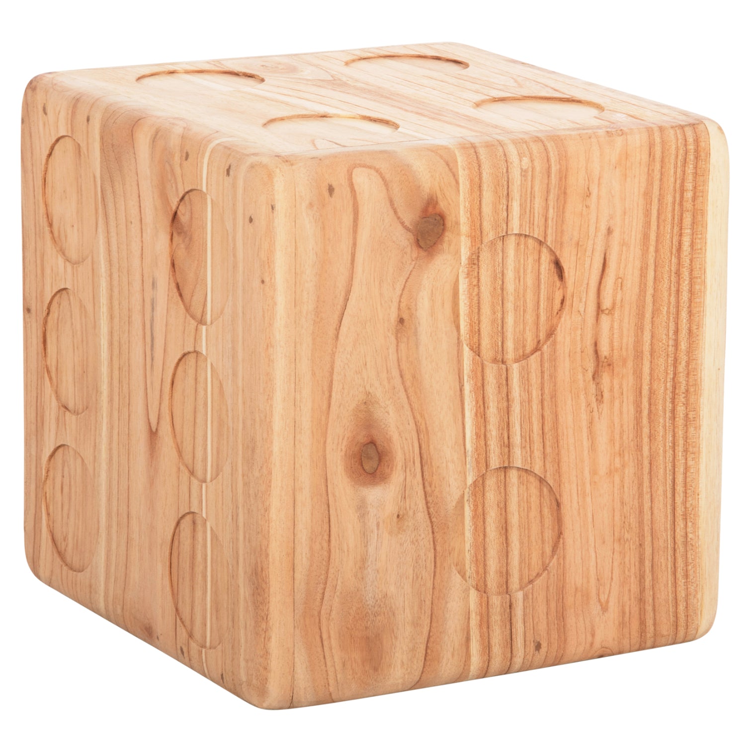 Стол DICE тиково дърво в натурален цвят 40x40x40 cm.