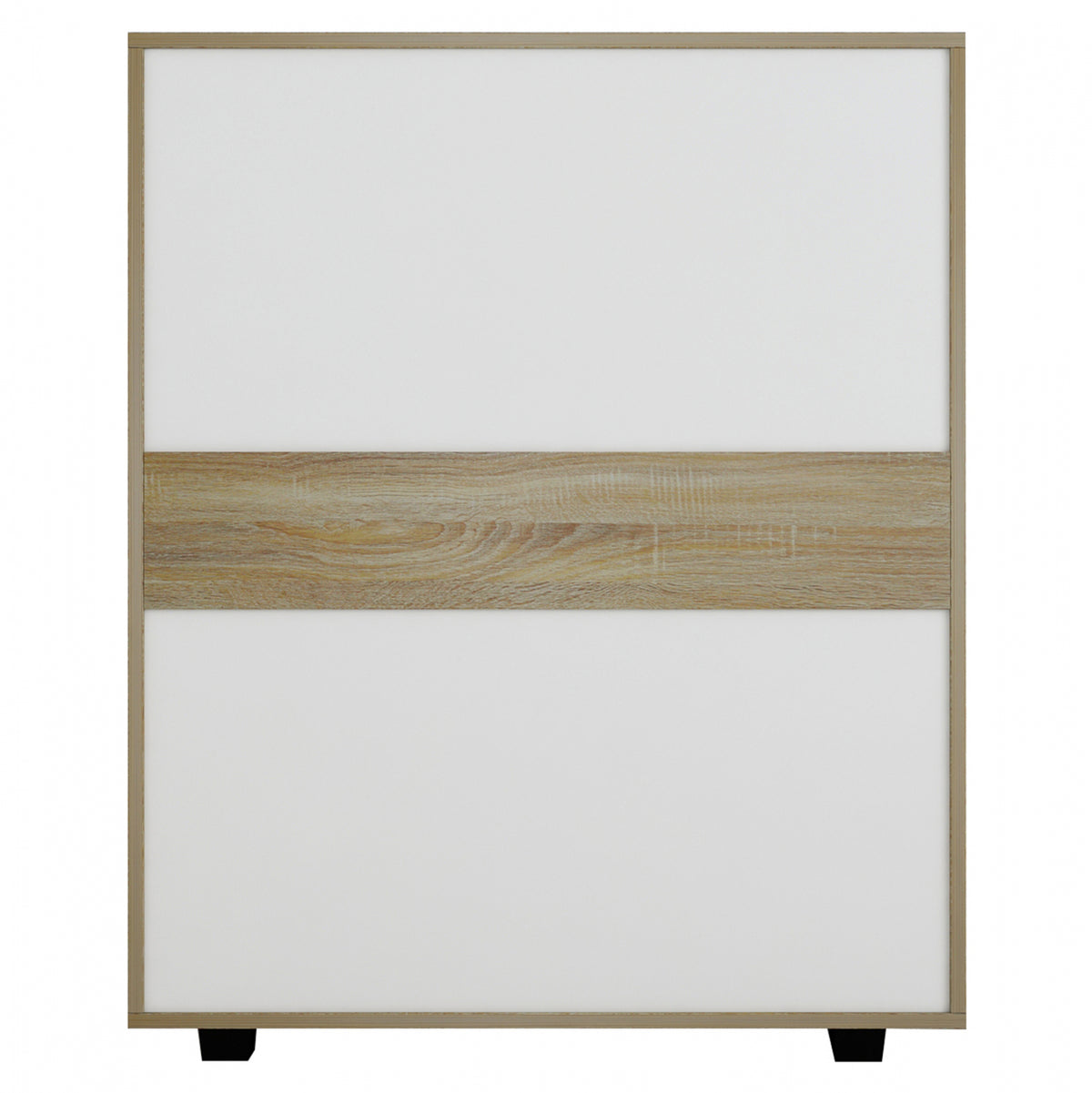 Меламинов скрин THORG с 5 чекмеджета Sonama-бял 80x40x100H cm.
