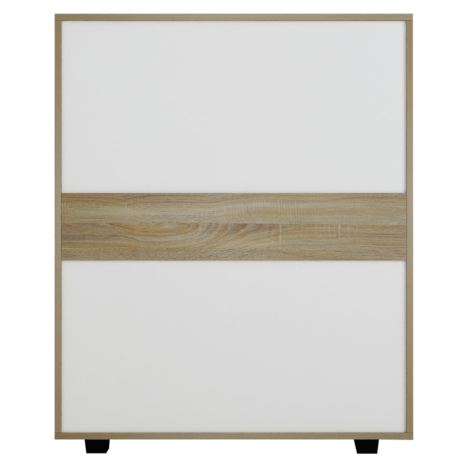 Меламинов скрин THORG с 5 чекмеджета Sonama-бял 80x40x100H cm.