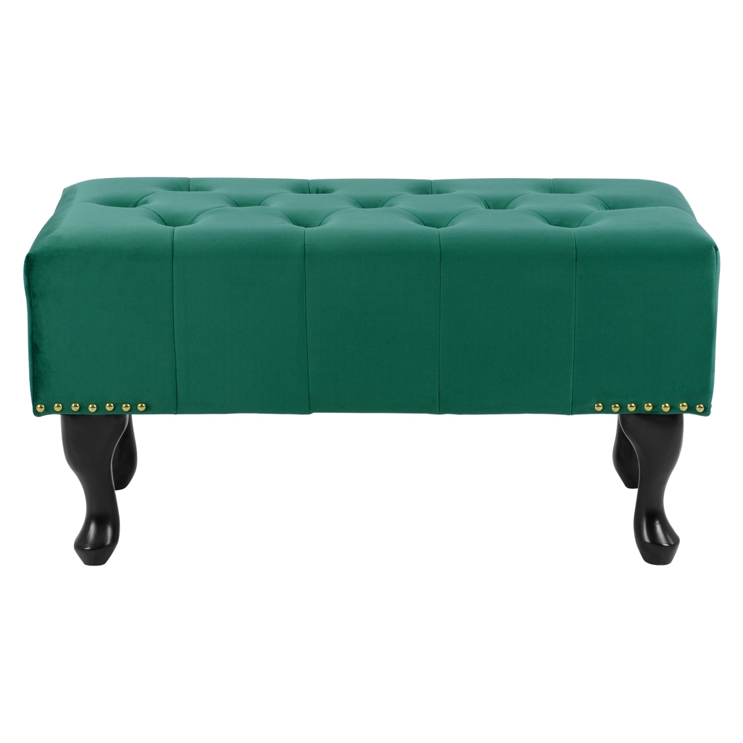 Пиано стол T.CHESTERFIELD EMMA КИПАРИС ЗЕЛЕН КАДИФЕ - ЧЕРНИ КРАКА 80x45x40Hсм.