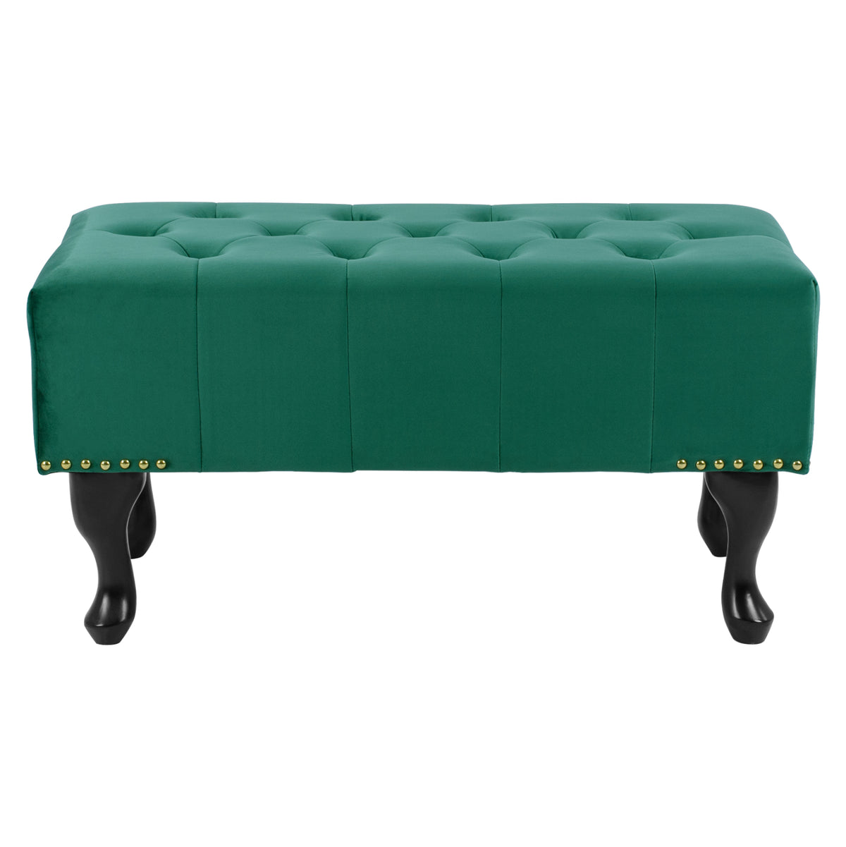 Пиано стол T.CHESTERFIELD EMMA КИПАРИС ЗЕЛЕН КАДИФЕ - ЧЕРНИ КРАКА 80x45x40Hсм.