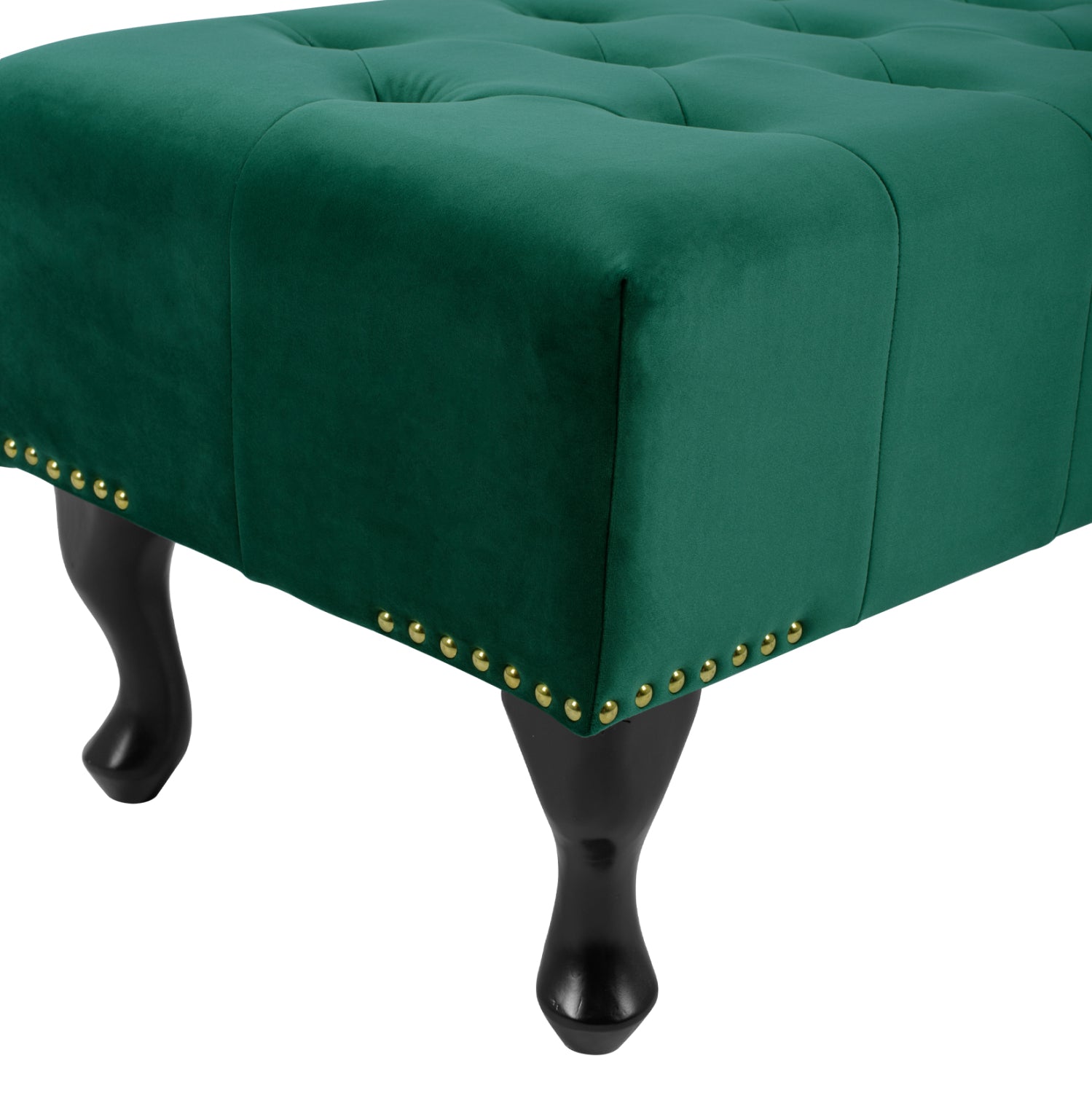 Пиано стол T.CHESTERFIELD EMMA КИПАРИС ЗЕЛЕН КАДИФЕ - ЧЕРНИ КРАКА 80x45x40Hсм.