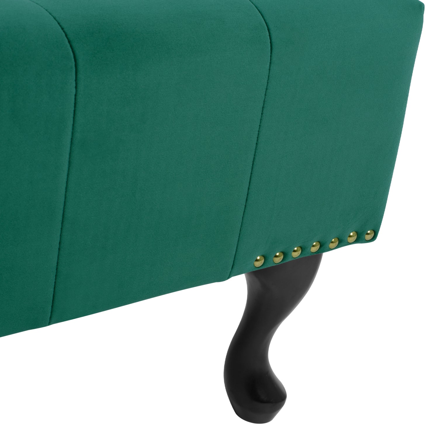 Пиано стол T.CHESTERFIELD EMMA КИПАРИС ЗЕЛЕН КАДИФЕ - ЧЕРНИ КРАКА 80x45x40Hсм.
