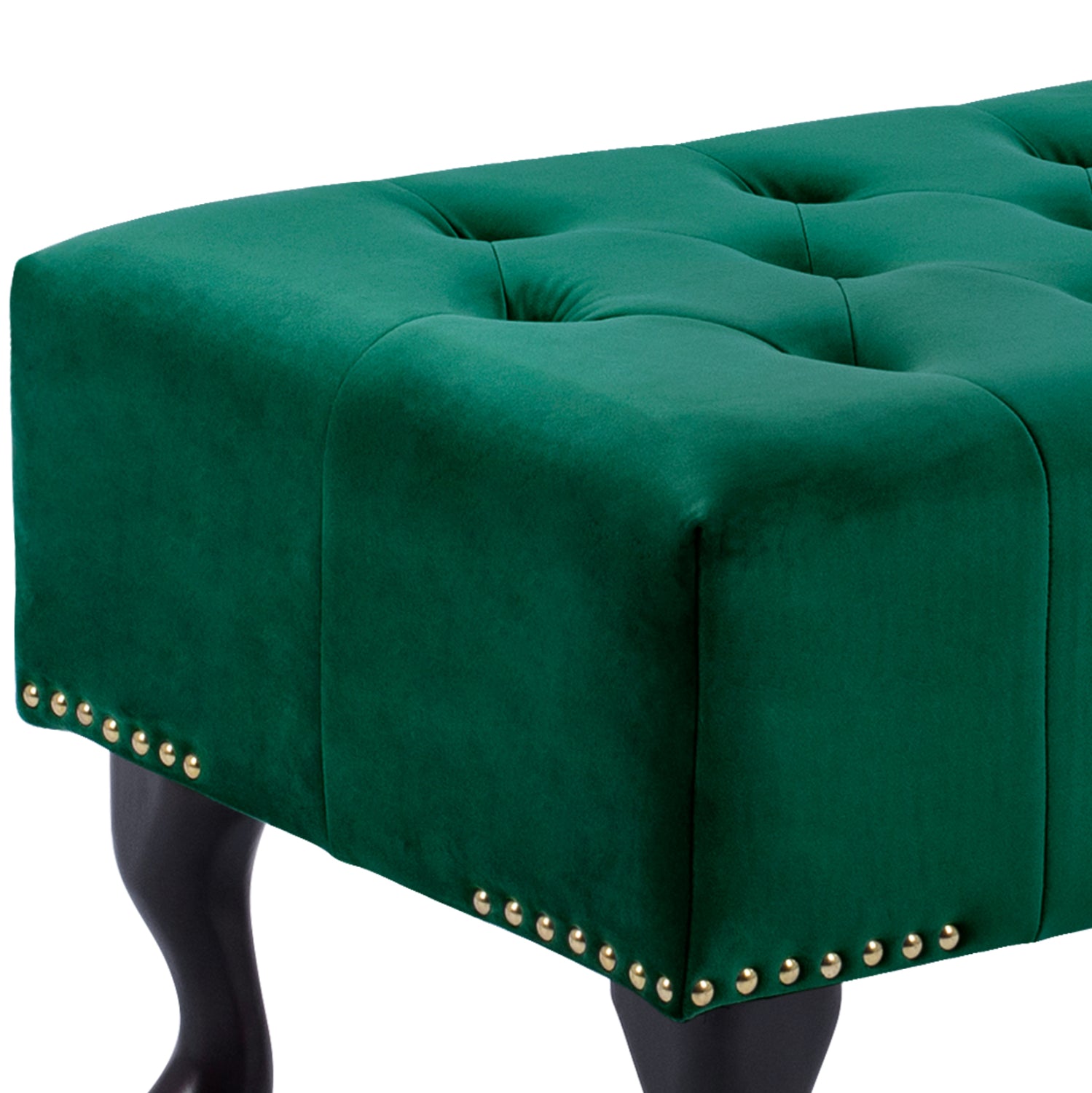 Пиано стол T.CHESTERFIELD EMMA КИПАРИС ЗЕЛЕН КАДИФЕ - ЧЕРНИ КРАКА 80x45x40Hсм.