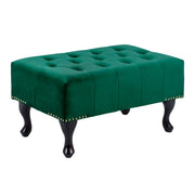 Пиано стол T.CHESTERFIELD EMMA КИПАРИС ЗЕЛЕН КАДИФЕ - ЧЕРНИ КРАКА 80x45x40Hсм.