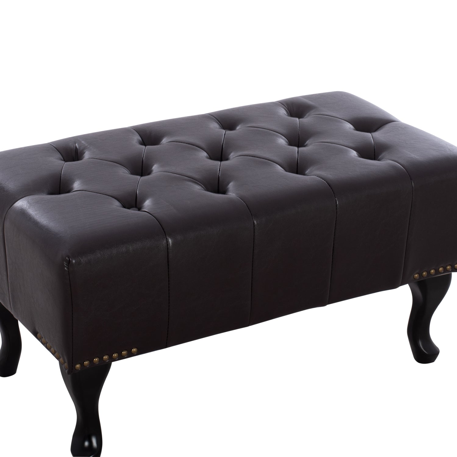 Пиано стол T.Chesterfield EMMA PU тъмнокафяв 80x44x39См