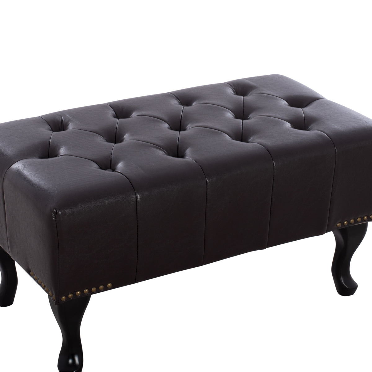 Пиано стол T.Chesterfield EMMA PU тъмнокафяв 80x44x39См