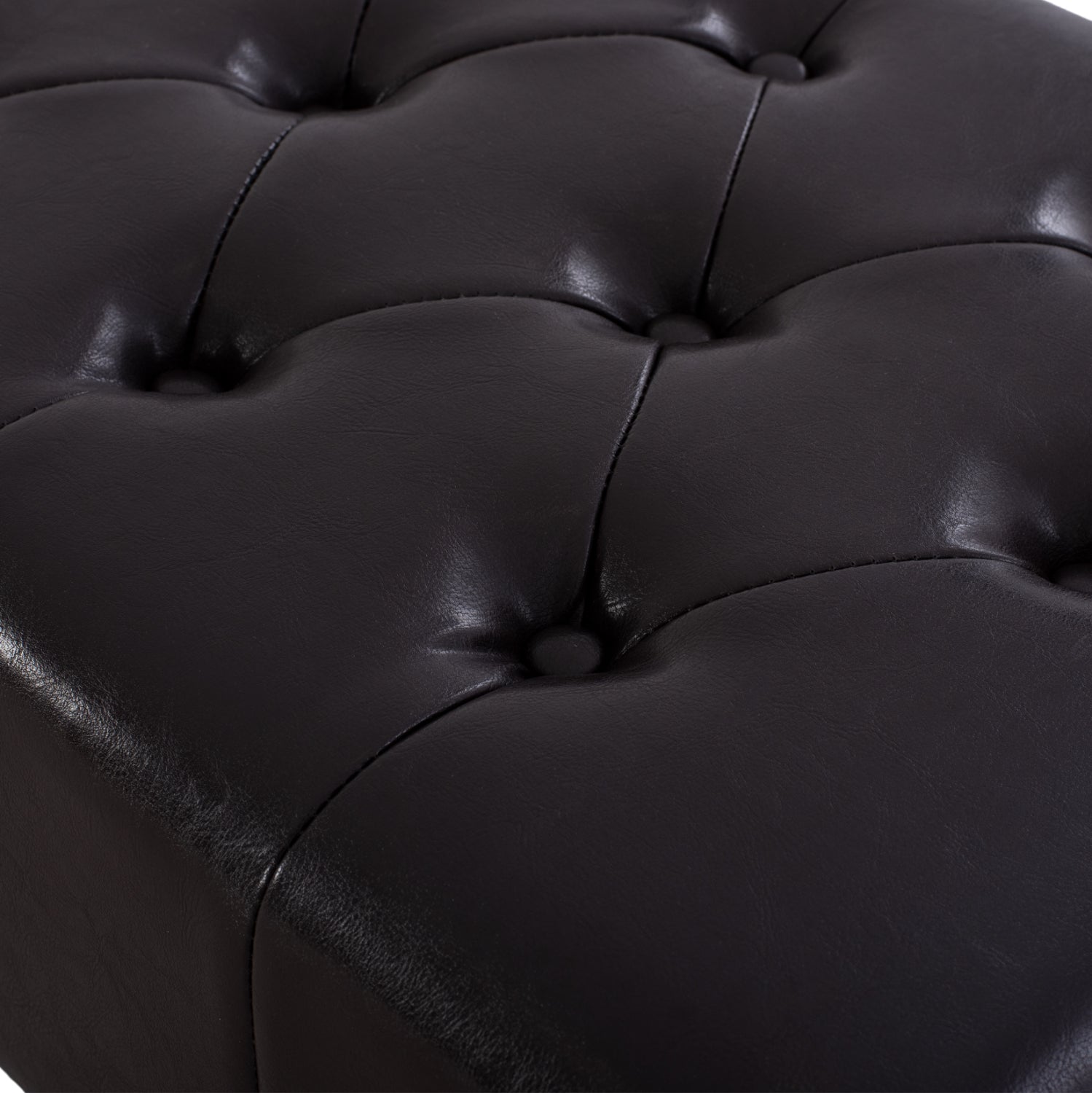 Пиано стол T.Chesterfield EMMA PU тъмнокафяв 80x44x39См