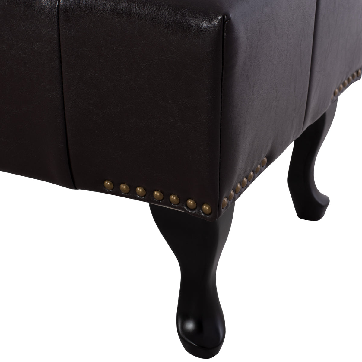 Пиано стол T.Chesterfield EMMA PU тъмнокафяв 80x44x39См