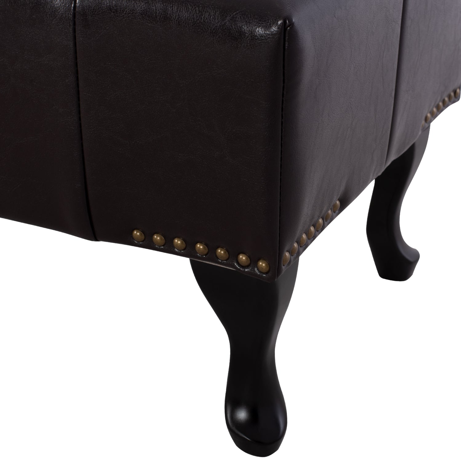 Пиано стол T.Chesterfield EMMA PU тъмнокафяв 80x44x39См