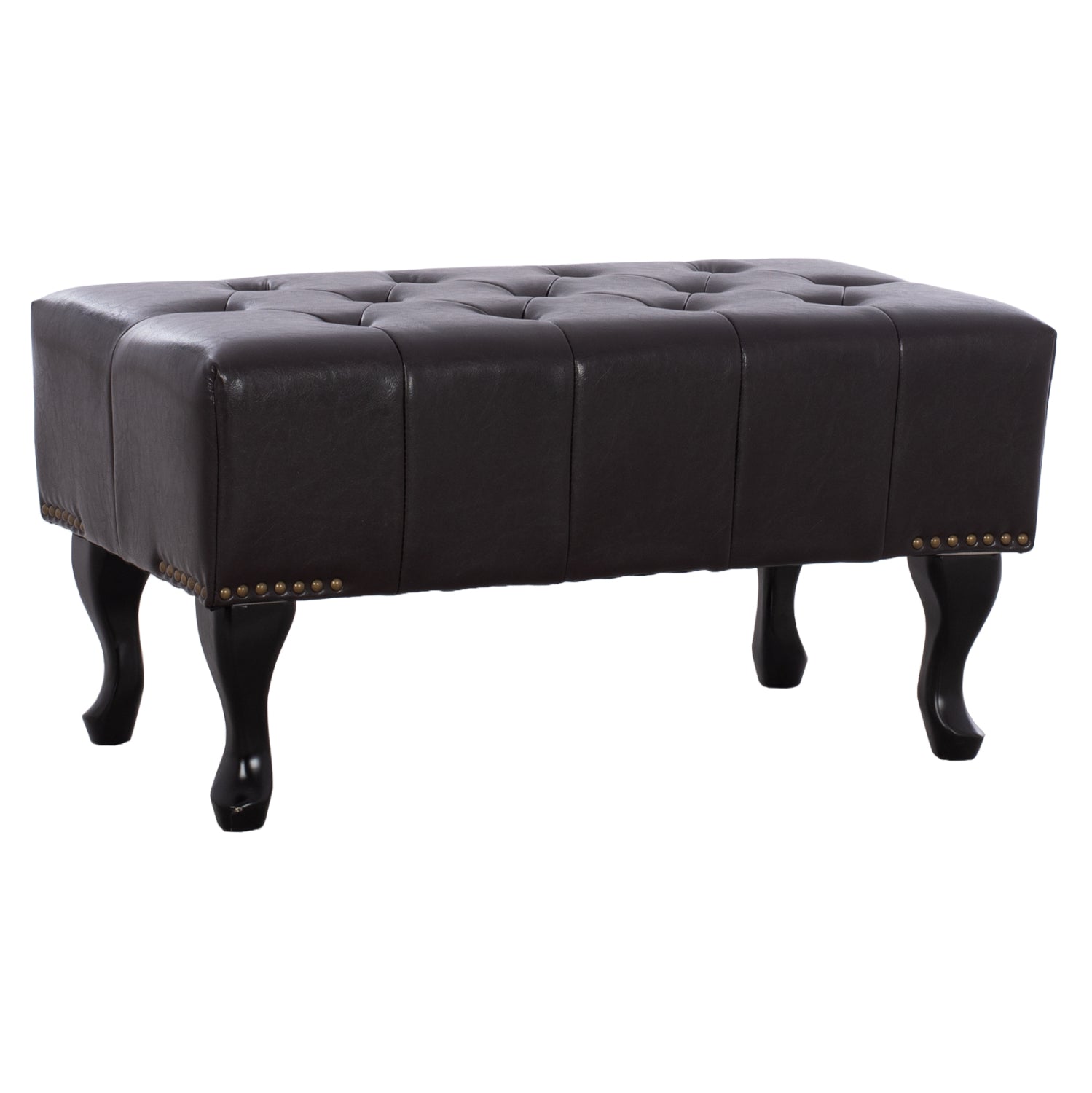 Пиано стол T.Chesterfield EMMA PU тъмнокафяв 80x44x39См