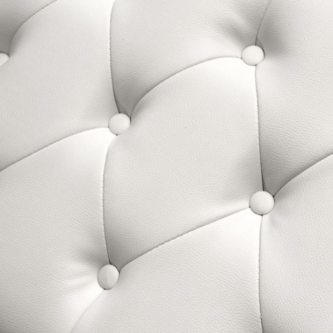Пиано стол T.CHESTERFIELD EMMA PU бял - черни крака 80x44x39Hсм