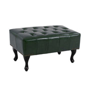 Пиано стол T.CHESTERFIELD EMMA PU кипарис зелено-черни крака 80x45x39Hcm
