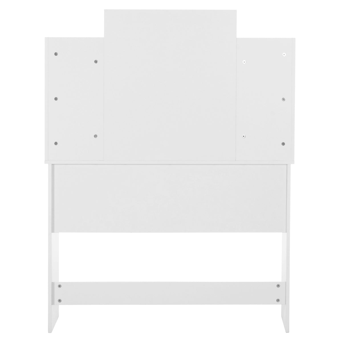 Тоалетка с LED осветление, рафтове и чекмеджета LAURYN бял 108x40x140Hсм.
