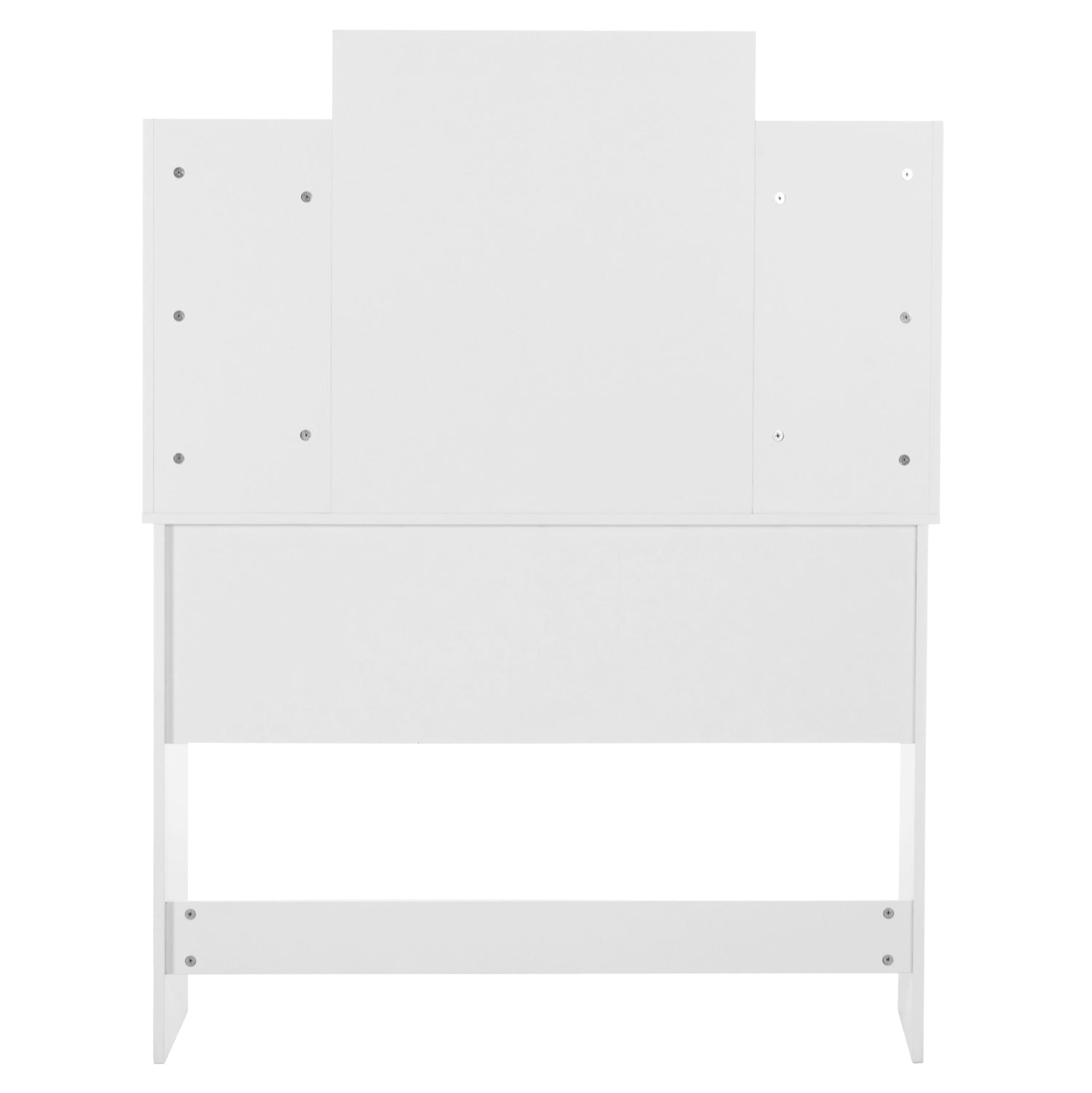 Тоалетка с LED осветление, рафтове и чекмеджета LAURYN бял 108x40x140Hсм.