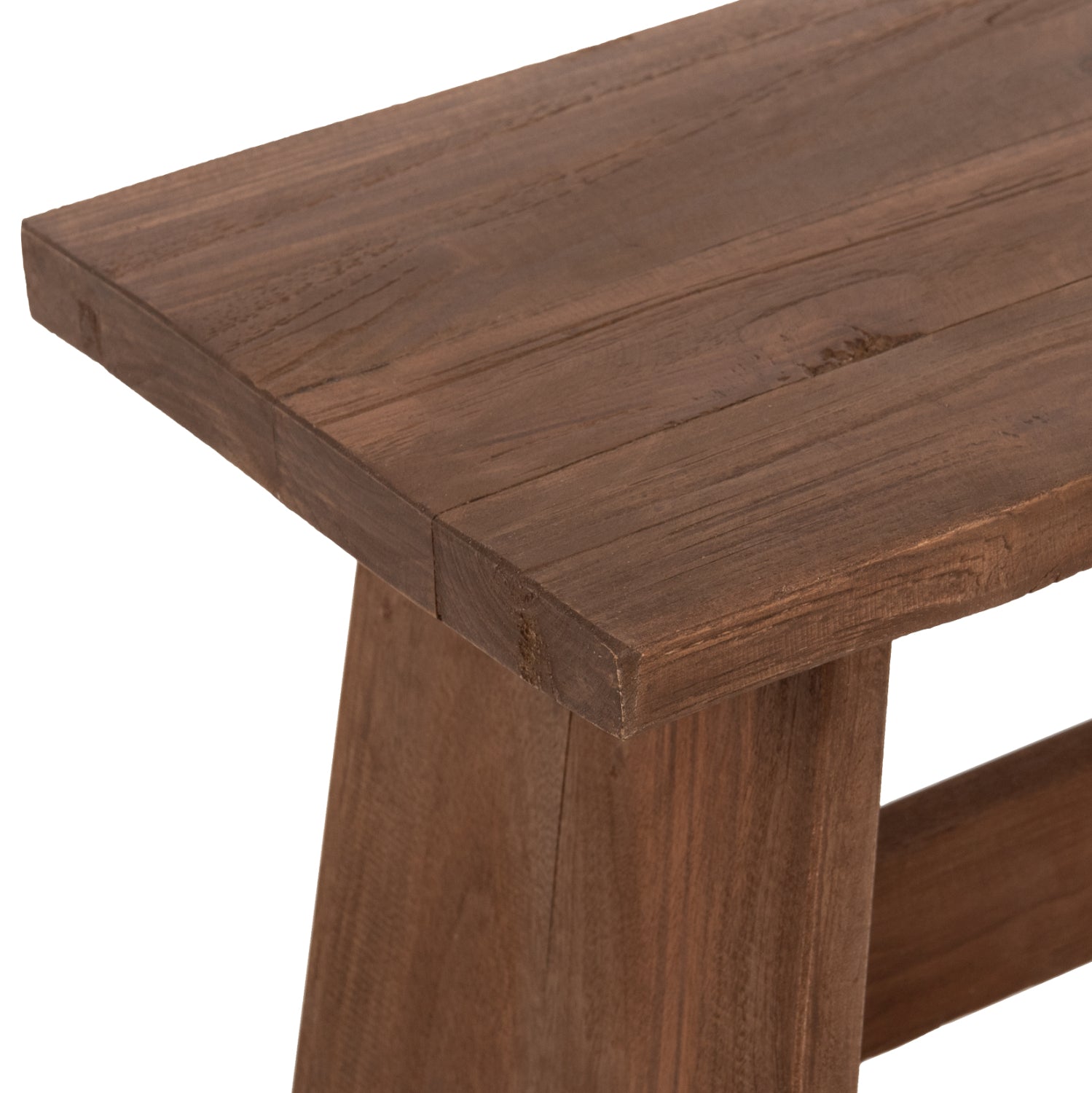 Странична маса/стол смесена дървесина в естествен цвят 40x25x29,5Hсм.