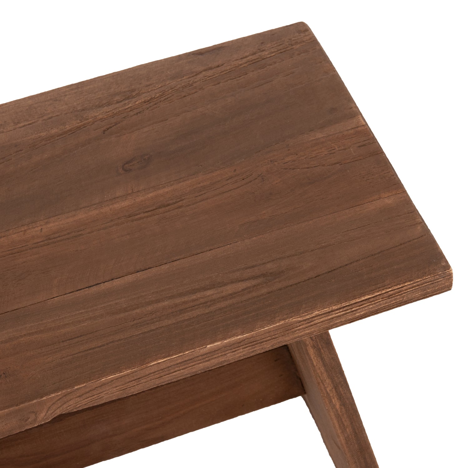 Странична маса/стол смесена дървесина в естествен цвят 40x25x29,5Hсм.