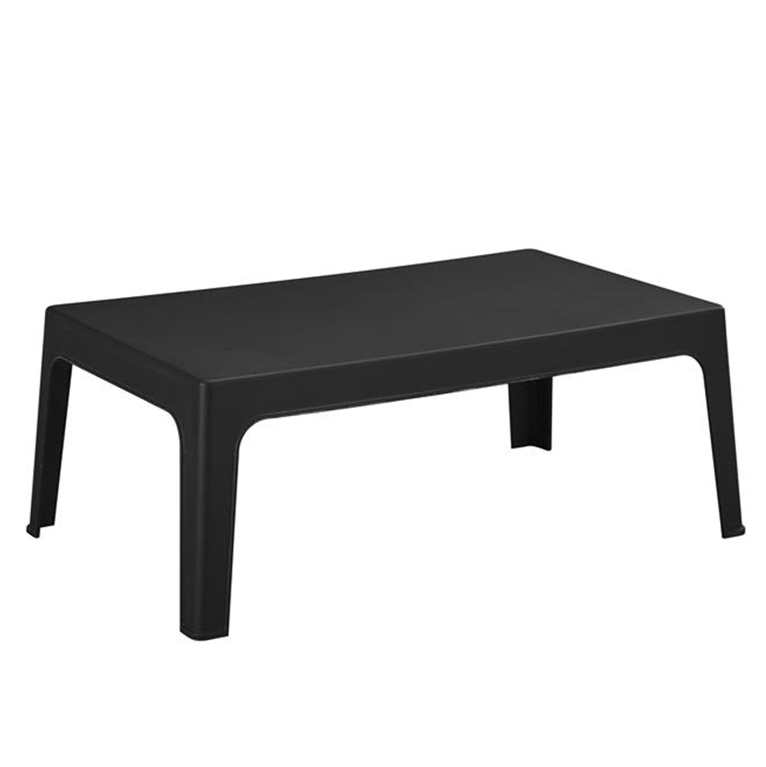 ПРАВОЪГЪЛНА КАФЕ МАСА SLEEK ПОЛИПРОПИЛЕН В ЧЕРНО 105x64x40Hсм.