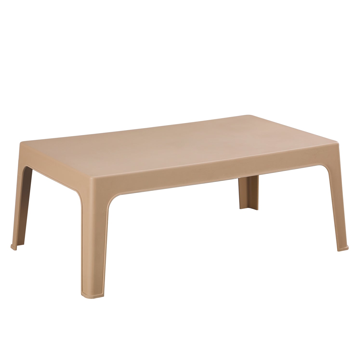 ПРАВОЪГЪЛНА КАФЕ МАСА SLEEK ПОЛИПРОПИЛЕН В КАПУЧИНО 105x64x40Hсм.