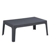 ПРАВОЪГЪЛНА КАФЕ МАСА SLEEK ПОЛИПРОПИЛЕН В ТЪМНО СИВО 105x64x40Hсм.