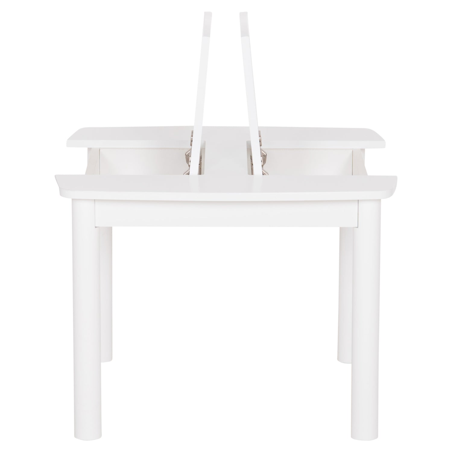 Детска масичка с рафтове RICKI MDF и Сумида бял 65x65x47 см