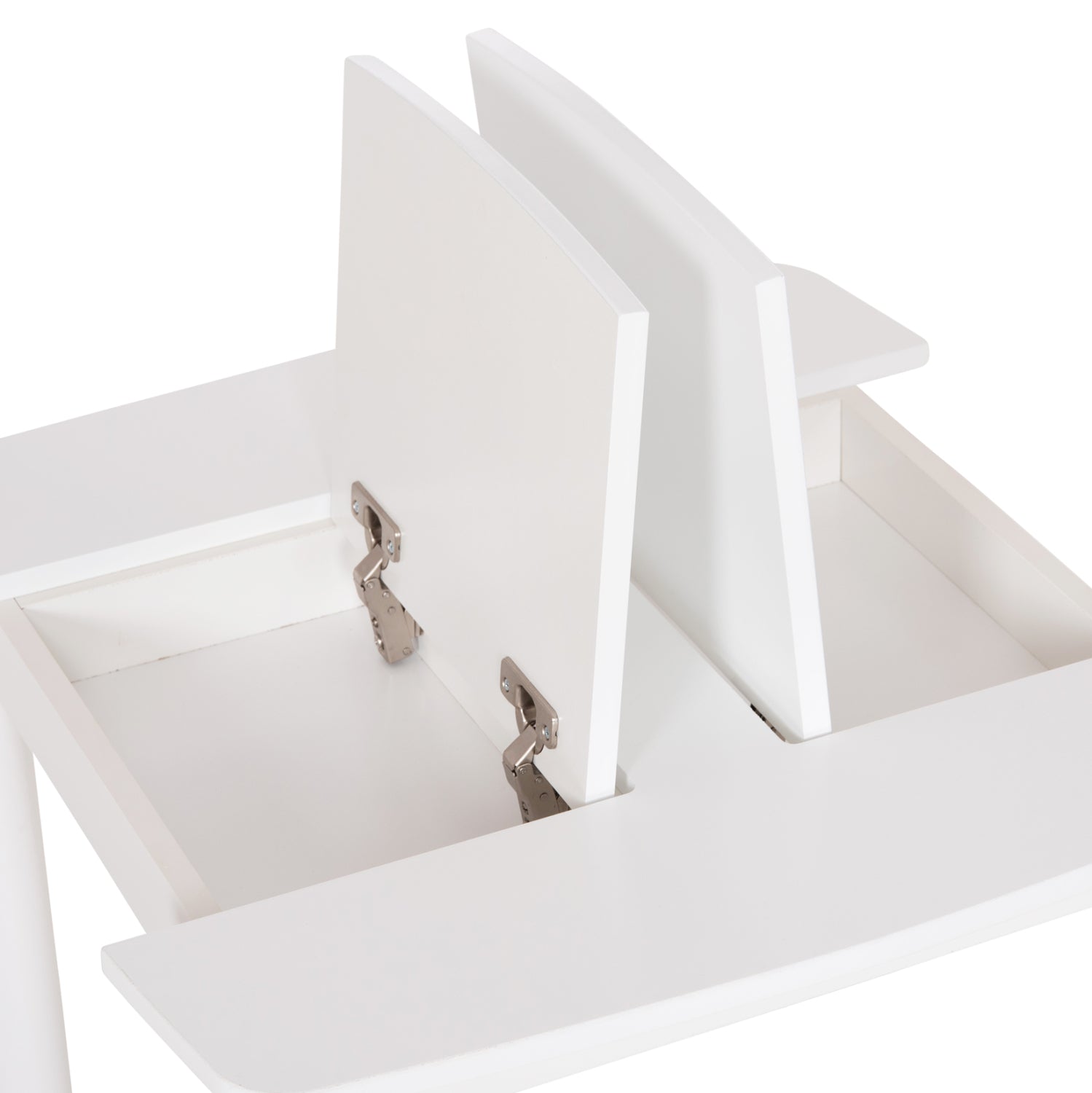 Детска масичка с рафтове RICKI MDF и Сумида бял 65x65x47 см