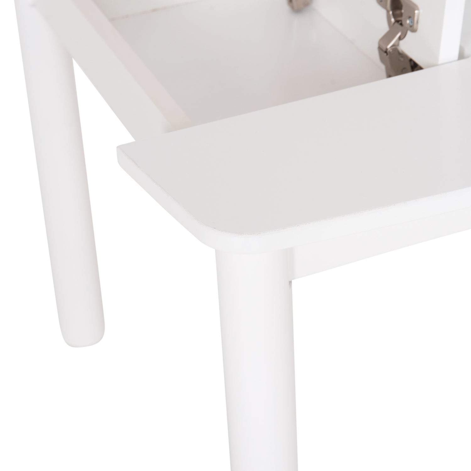 Детска масичка с рафтове RICKI MDF и Сумида бял 65x65x47 см