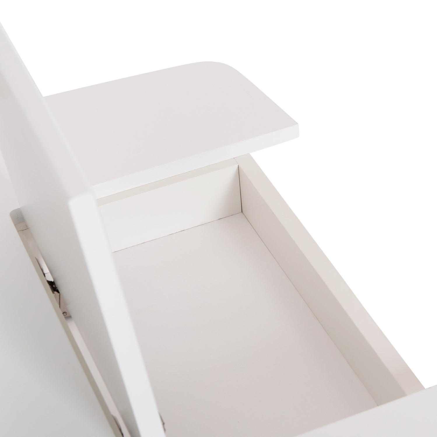 Детска масичка с рафтове RICKI MDF и Сумида бял 65x65x47 см