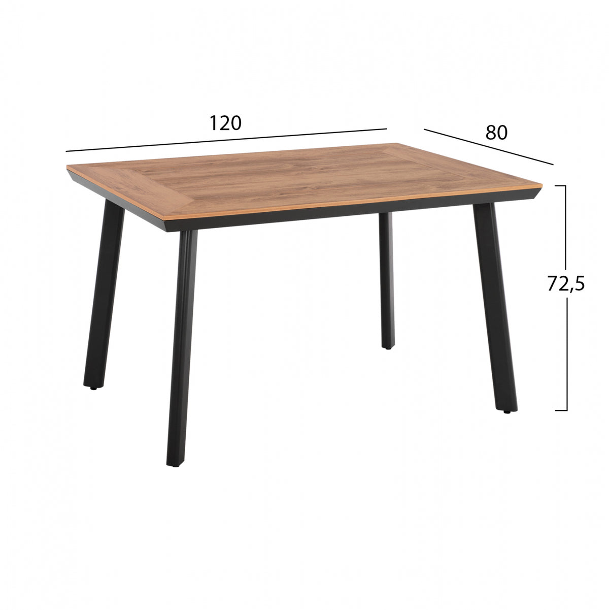 Алуминиева маса с полиуд сива 120x80x72