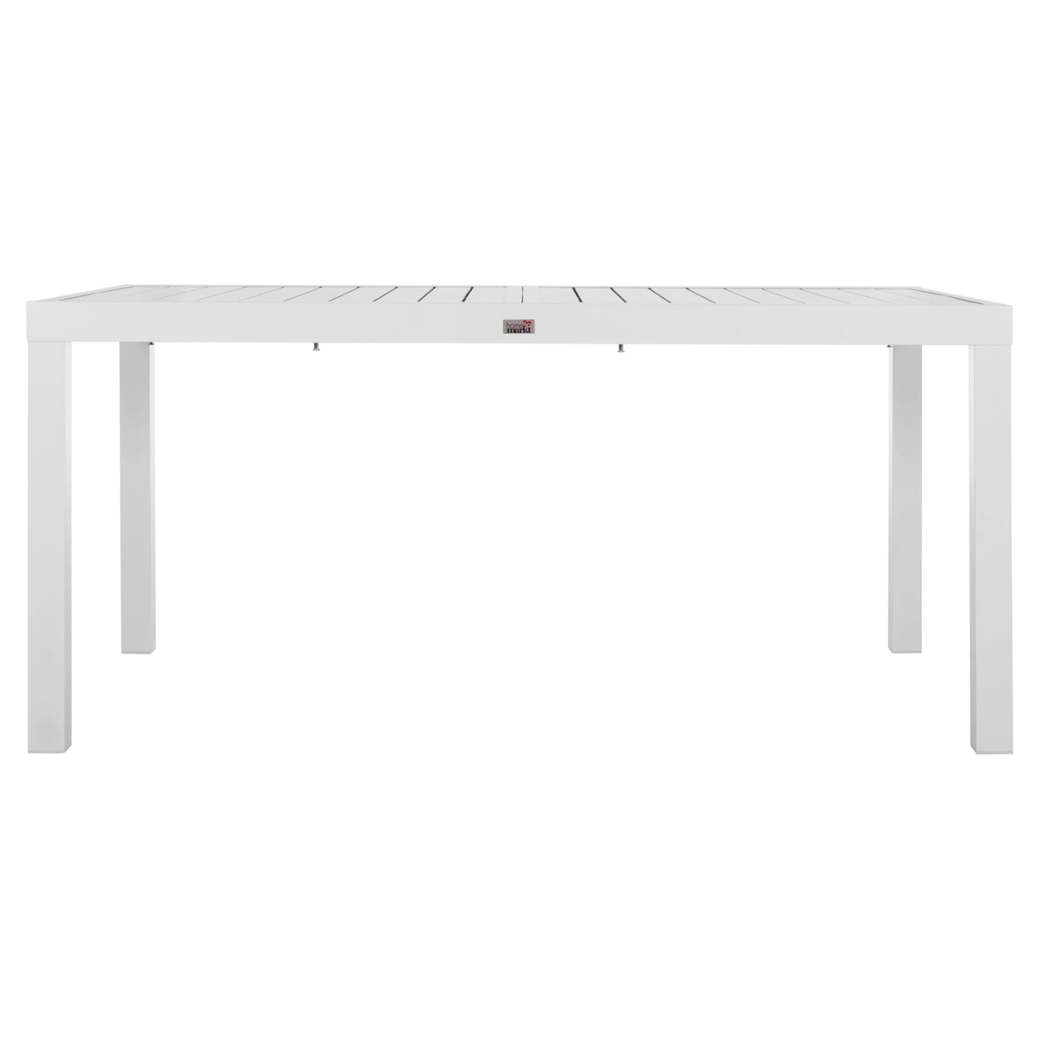 РАЗТЕГАТЕЛНА ТРАПЕЗНА МАСА KRUM АЛУМИНИЙ В БЯЛ ЦВЯТ 160-240x90x73Hсм.